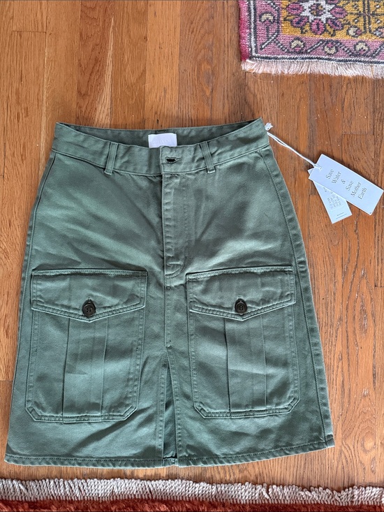 Boyish Dresses & Skirts - Boyish Olive Green Denim Skirt